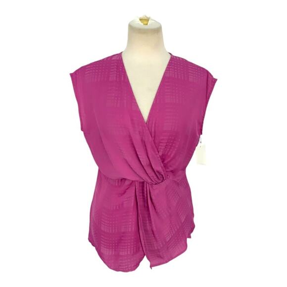 Halogen Twist Front Top In Pink Rosebud Size Medium NWOT $59 MSRP - Picture 2 of 8